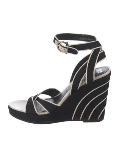 Pre-owned Ferragamo Canvas Sandals In Blue