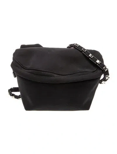 Pre-owned Ferragamo Canvas Shoulder Bag In Black