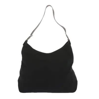 Pre-owned Ferragamo Canvas Shoulder Bag () In Black