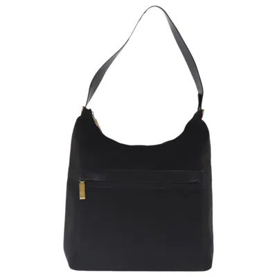 Pre-owned Ferragamo Canvas Shoulder Bag () In Black