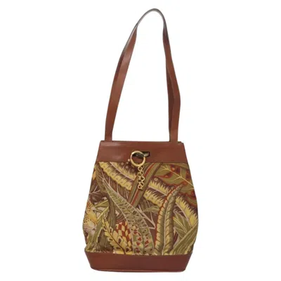 Pre-owned Ferragamo Canvas Shoulder Bag () In Brown