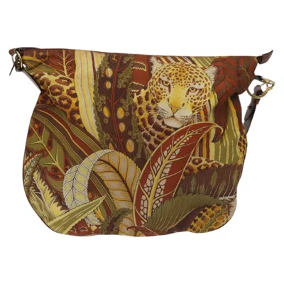 Pre-owned Ferragamo Canvas Shoulder Bag () In Brown