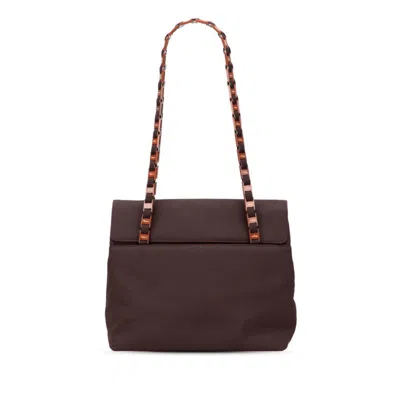 Pre-owned Ferragamo Canvas Shoulder Bag () In Brown