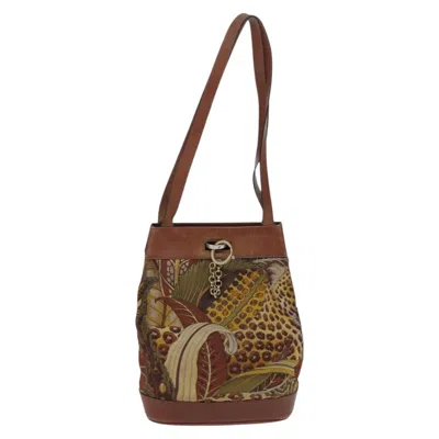 Pre-owned Ferragamo Canvas Shoulder Bag () In Brown