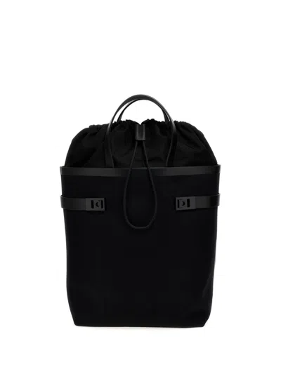 Ferragamo Canvas Tote Bag In Black