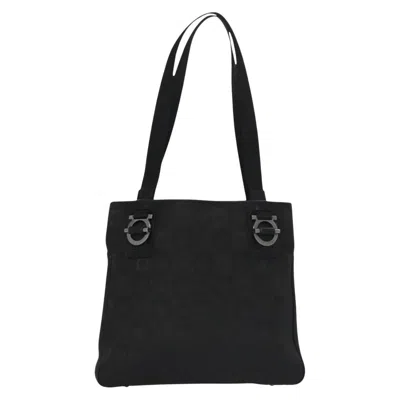 Pre-owned Ferragamo Canvas Tote Bag () In Black
