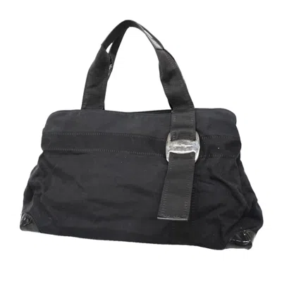 Pre-owned Ferragamo Canvas Tote Bag () In Black