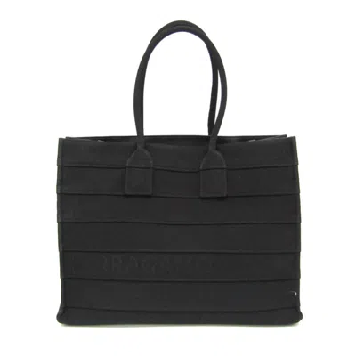 Pre-owned Ferragamo Canvas Tote Bag () In Black