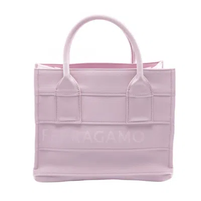 Pre-owned Ferragamo Canvas Tote Bag () In Pink