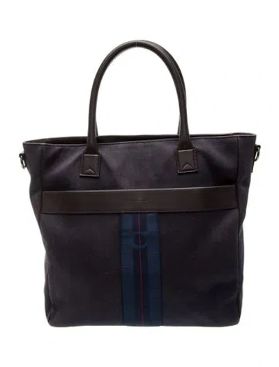 Pre-owned Ferragamo Canvas Tote In Black
