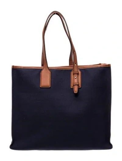 Pre-owned Ferragamo Canvas Tote In Blue