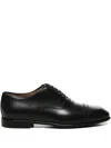 Ferragamo Cap-toe Lace-up Loafers In Black
