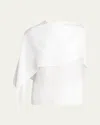 Ferragamo Cape Twill Top In Mascarpone