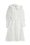 Ferragamo Silk Blend Chiffon Trenchcoat With Removable Hood In 002