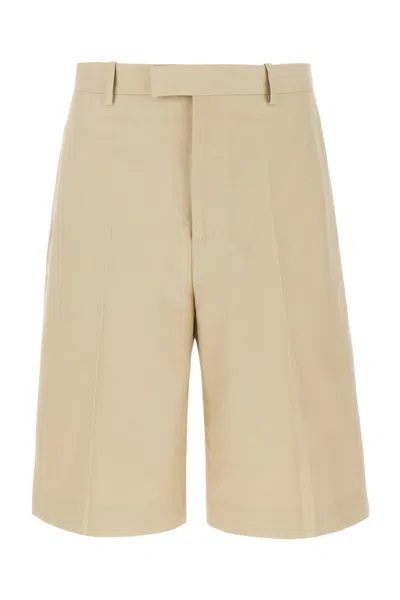 FERRAGAMO CAPPUCCINO COTTON BERMUDA SHORTS