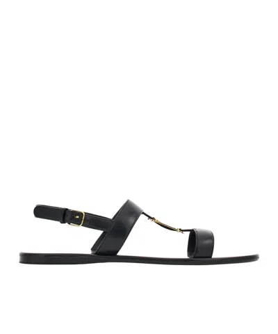 FERRAGAMO SALVATORE FERRAGAMO LOGO ENGRAVED SANDALS