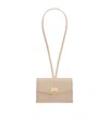 Ferragamo Gancini-buckle Calfskin Keyring In Neutral