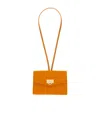 Ferragamo Card Holder Charm In Orange