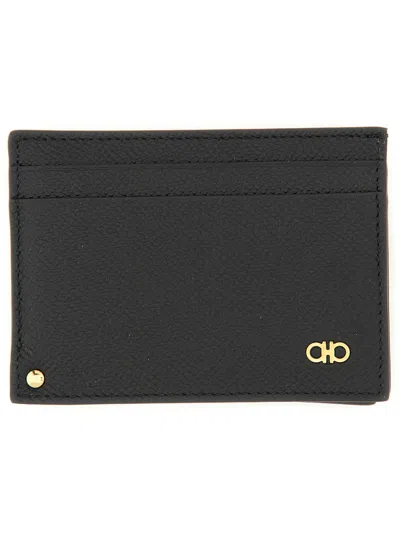 Ferragamo Card Holder "hooks" In Black