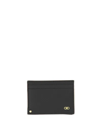 Ferragamo Card Holder Hooks In Black