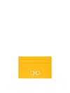 Ferragamo Card Holder Hooks In Yellow