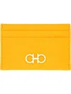 Ferragamo Card Holder Hooks In Yellow