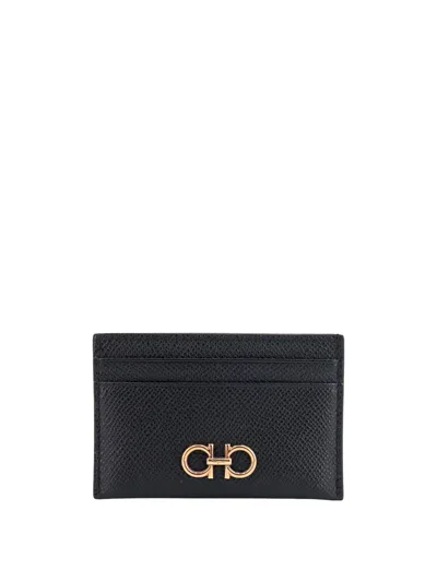 Ferragamo Card Holder In Nero
