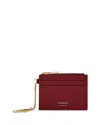 Ferragamo Card Holder With Key Holder In Borgogna