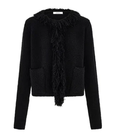 FERRAGAMO CARDIGAN WITH FRINGE DETAIL