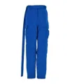Ferragamo Cargo Pants Lyocell Belt Loops In Blue