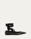Ferragamo Carice Lace-up Ballerina Flats