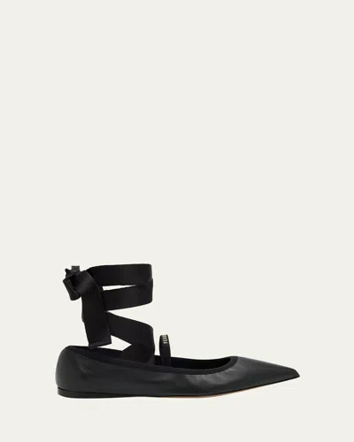Ferragamo Carice Lace-up Ballerina Flats