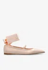 Ferragamo Carice Wraparound Ribbon Ballet Flats