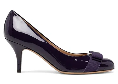 Pre-owned Ferragamo Carla 70 Pumps (women's) Sneakers In Purple