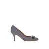 Ferragamo Woman Pumps Lilac Size 8 Lambskin In Grey