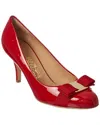 Ferragamo Carla 75mm Leather Pumps In Red