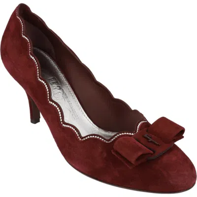 FERRAGAMO FERRAGAMO CARLA STUD EMBELLISHED VARA BOW PUMP