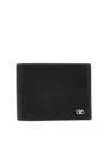 Ferragamo Micro Gancio Grained Leather Bi-fold Wallet