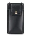 Ferragamo Smartphone Flake Holder In Black