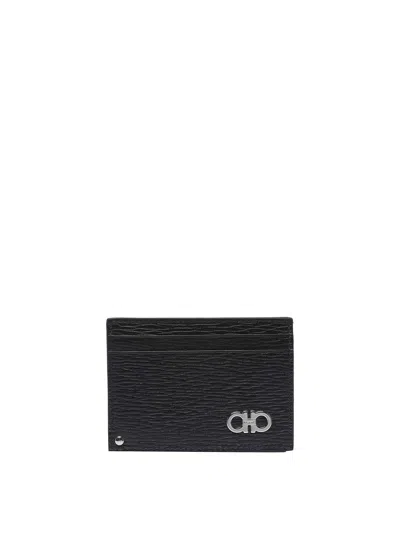 Ferragamo Revival Gancini Wallet In Black