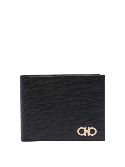 Ferragamo Revival Gancini Wallet In Black