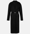 Ferragamo Single-breasted Coat In Nero