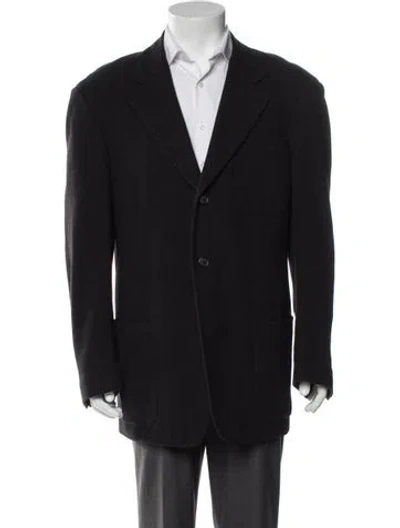 Pre-owned Ferragamo Cashmere Blazer In Black