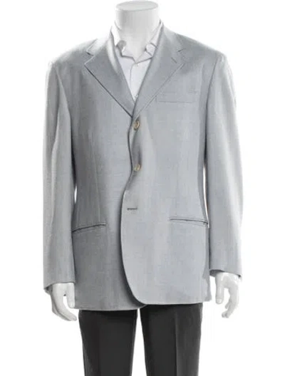 Pre-owned Ferragamo Cashmere Blazer In Blue
