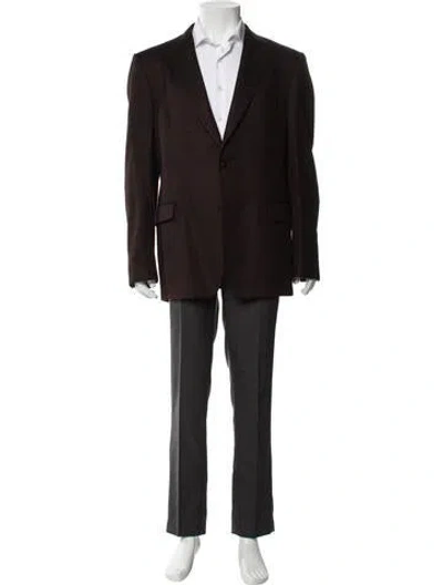 Pre-owned Ferragamo Cashmere Blazer In Burgundy