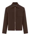 Ferragamo Patch-pocket Zip Jacket In Brown