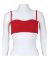 Ferragamo Cashmere Blend Bustier In Red