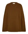 Ferragamo Cashmere Blend Cape In Brown