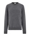 Ferragamo Cashmere Blend Pullover In Gray