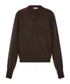 Ferragamo Crew Neck Wool Blend Cardigan
